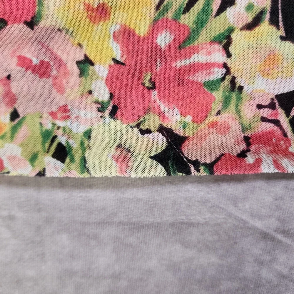 Y2K Ann Taylor LOFT Petites Floral Square Neck Top LP Empire Waist